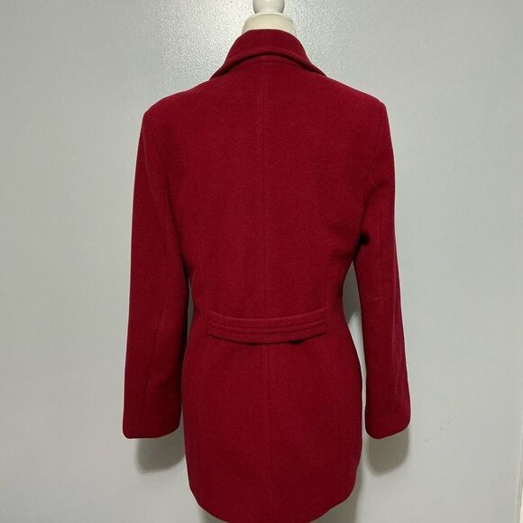 Halston Heritage Women's Red Peacoat size 8 - Picture 3 of 8